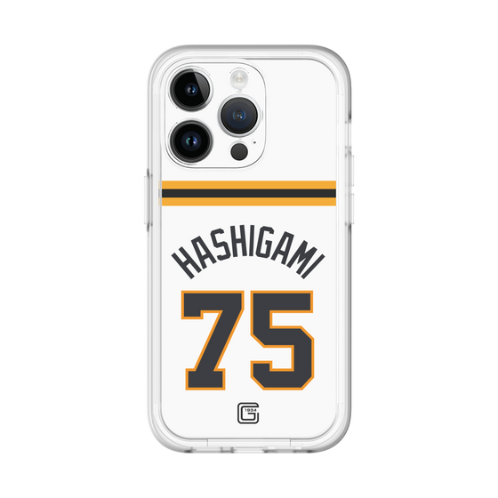 スリムプロテクションプレミアムケース［ 読売ジャイアンツ - #75 HASHIGAMI - ホーム ］