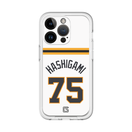 スリムプロテクションプレミアムケース［ 読売ジャイアンツ - #75 HASHIGAMI - ホーム ］
