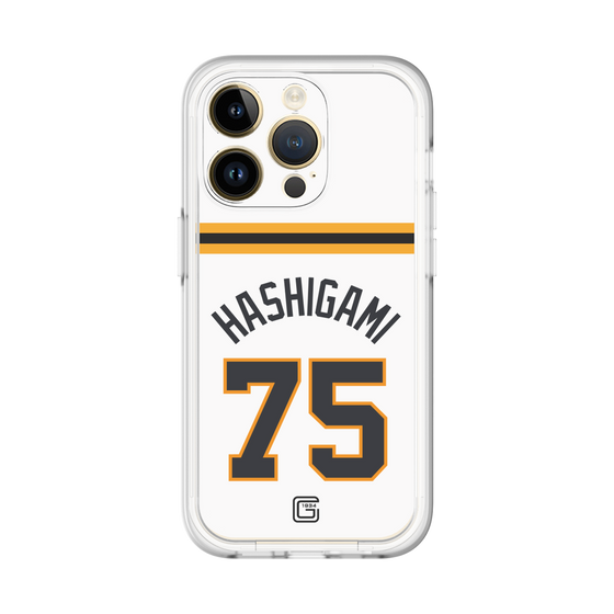 スリムプロテクションプレミアムケース［ 読売ジャイアンツ - #75 HASHIGAMI - ホーム ］