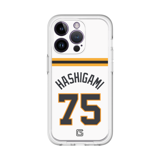 スリムプロテクションプレミアムケース［ 読売ジャイアンツ - #75 HASHIGAMI - ホーム ］