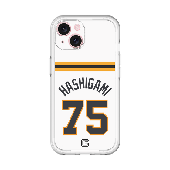 スリムプロテクションプレミアムケース［ 読売ジャイアンツ - #75 HASHIGAMI - ホーム ］