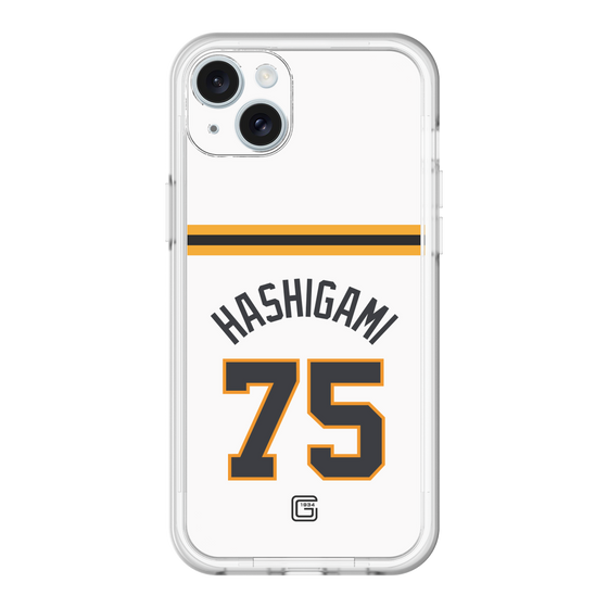 スリムプロテクションプレミアムケース［ 読売ジャイアンツ - #75 HASHIGAMI - ホーム ］