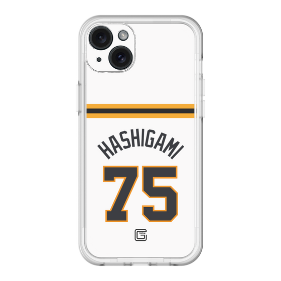 スリムプロテクションプレミアムケース［ 読売ジャイアンツ - #75 HASHIGAMI - ホーム ］