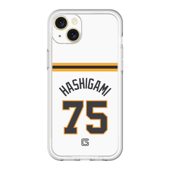 スリムプロテクションプレミアムケース［ 読売ジャイアンツ - #75 HASHIGAMI - ホーム ］