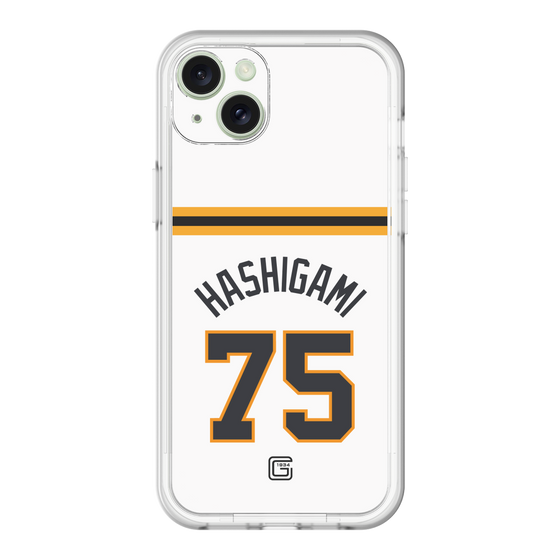 スリムプロテクションプレミアムケース［ 読売ジャイアンツ - #75 HASHIGAMI - ホーム ］