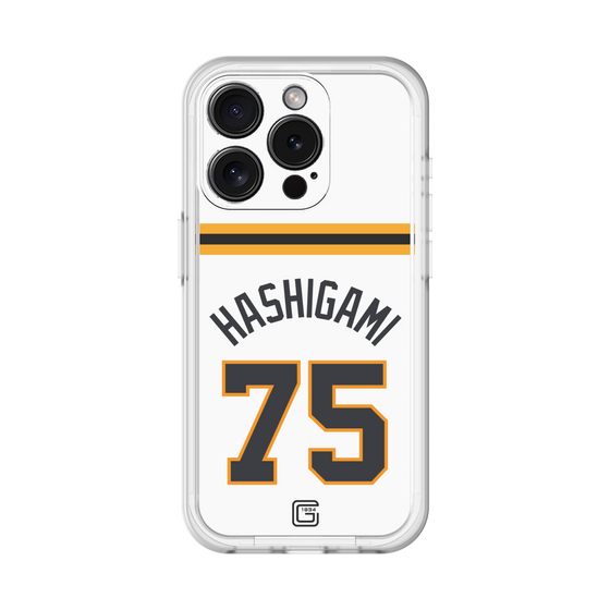 スリムプロテクションプレミアムケース［ 読売ジャイアンツ - #75 HASHIGAMI - ホーム ］