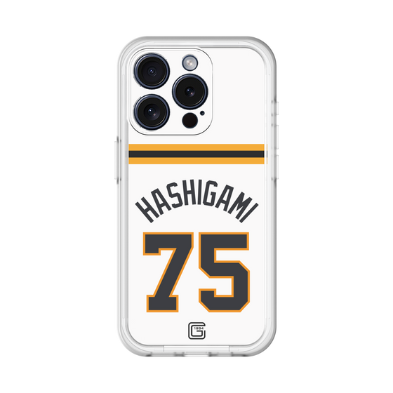 スリムプロテクションプレミアムケース［ 読売ジャイアンツ - #75 HASHIGAMI - ホーム ］