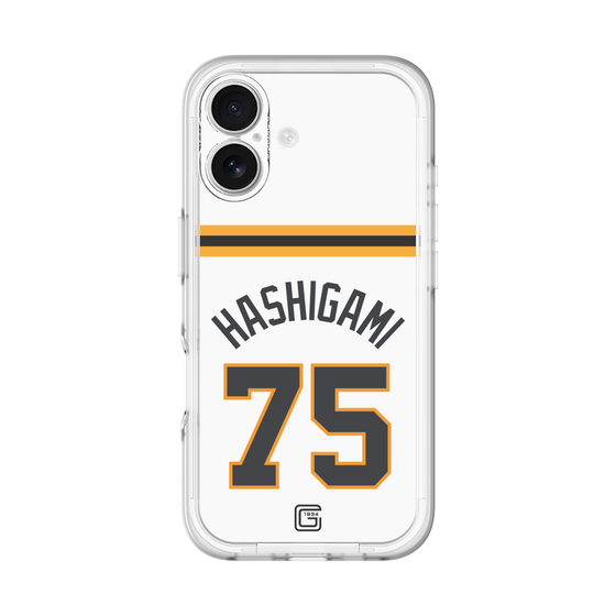 スリムプロテクションプレミアムケース［ 読売ジャイアンツ - #75 HASHIGAMI - ホーム ］