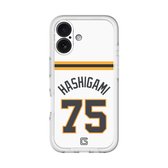 スリムプロテクションプレミアムケース［ 読売ジャイアンツ - #75 HASHIGAMI - ホーム ］