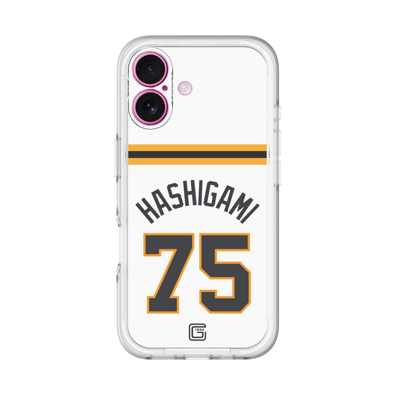 スリムプロテクションプレミアムケース［ 読売ジャイアンツ - #75 HASHIGAMI - ホーム ］