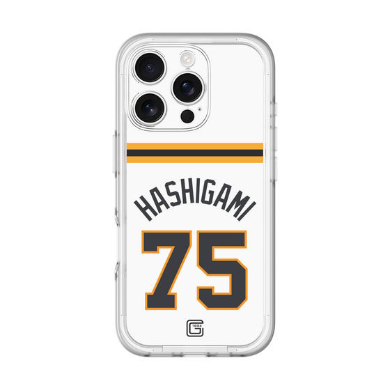 スリムプロテクションプレミアムケース［ 読売ジャイアンツ - #75 HASHIGAMI - ホーム ］