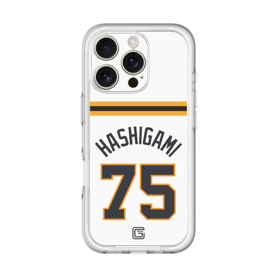 スリムプロテクションプレミアムケース［ 読売ジャイアンツ - #75 HASHIGAMI - ホーム ］
