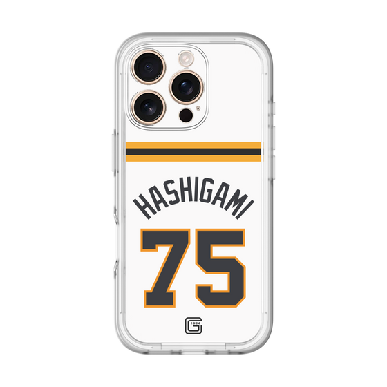 スリムプロテクションプレミアムケース［ 読売ジャイアンツ - #75 HASHIGAMI - ホーム ］