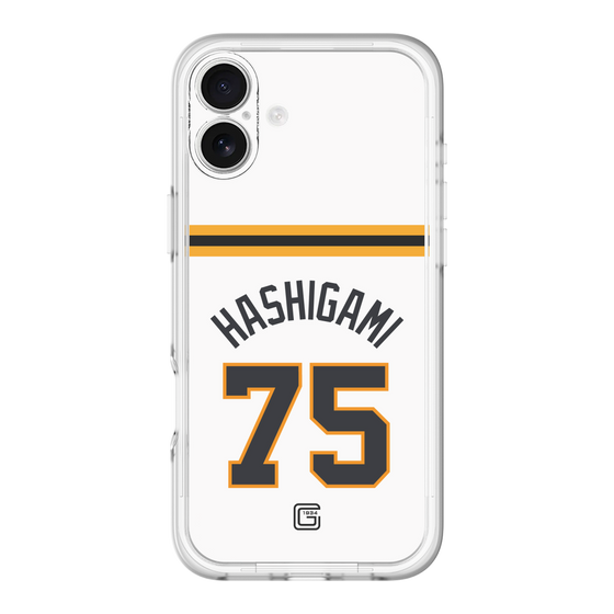スリムプロテクションプレミアムケース［ 読売ジャイアンツ - #75 HASHIGAMI - ホーム ］