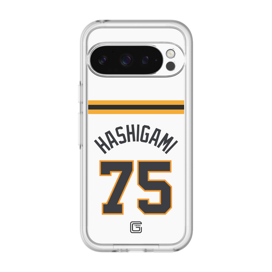 スリムプロテクションプレミアムケース［ 読売ジャイアンツ - #75 HASHIGAMI - ホーム ］