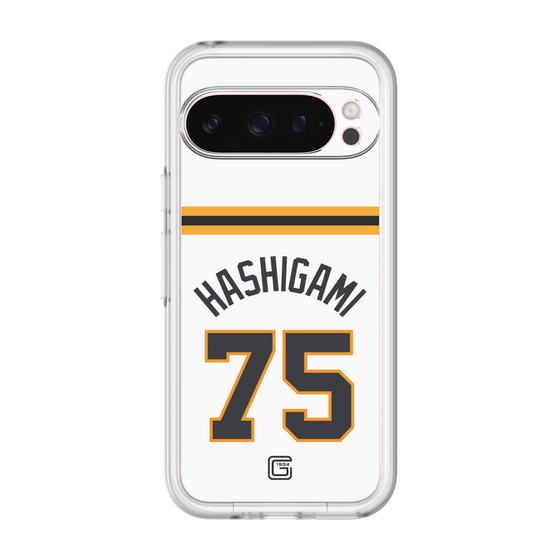 スリムプロテクションプレミアムケース［ 読売ジャイアンツ - #75 HASHIGAMI - ホーム ］