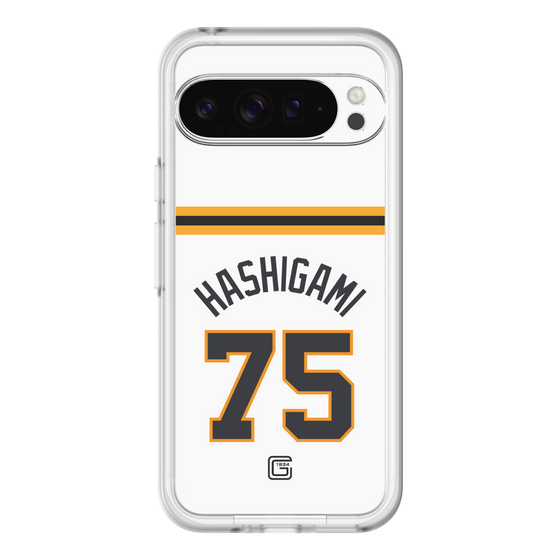 スリムプロテクションプレミアムケース［ 読売ジャイアンツ - #75 HASHIGAMI - ホーム ］