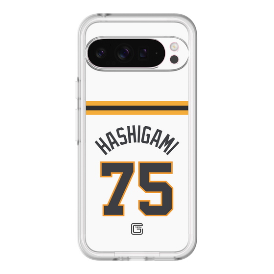 スリムプロテクションプレミアムケース［ 読売ジャイアンツ - #75 HASHIGAMI - ホーム ］