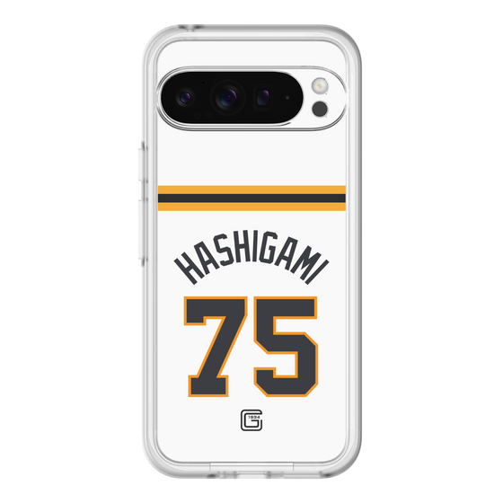 スリムプロテクションプレミアムケース［ 読売ジャイアンツ - #75 HASHIGAMI - ホーム ］