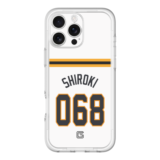 スリムプロテクションプレミアムケース［ 読売ジャイアンツ - #068 SHIROKI - ホーム ］