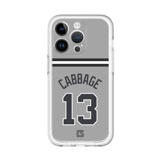 スリムプロテクションプレミアムケース［ 読売ジャイアンツ - #13 CABBAGE - ビジター ］