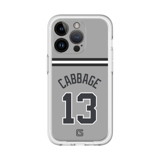 スリムプロテクションプレミアムケース［ 読売ジャイアンツ - #13 CABBAGE - ビジター ］