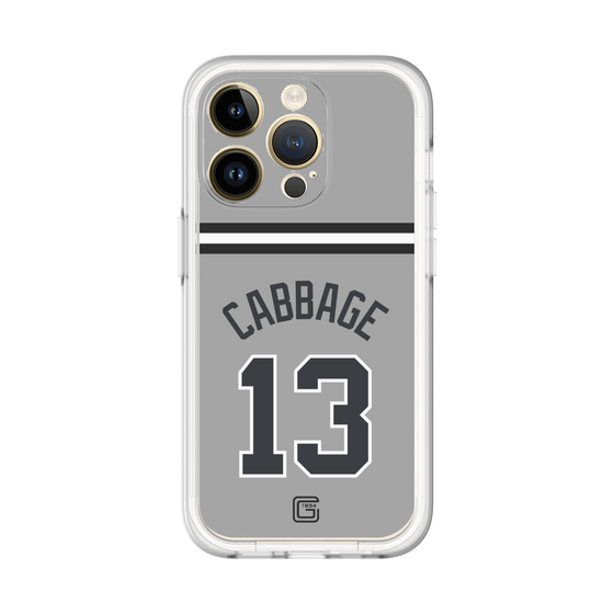 スリムプロテクションプレミアムケース［ 読売ジャイアンツ - #13 CABBAGE - ビジター ］