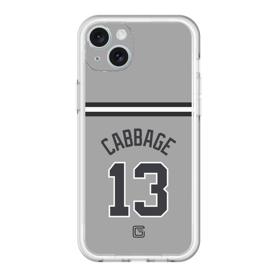 スリムプロテクションプレミアムケース［ 読売ジャイアンツ - #13 CABBAGE - ビジター ］