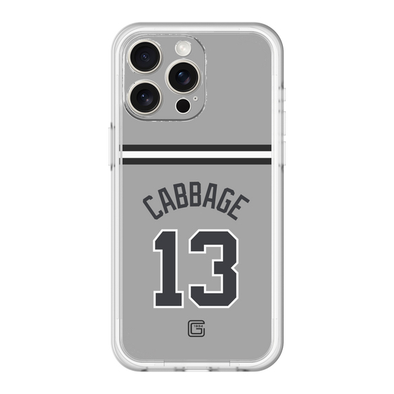 スリムプロテクションプレミアムケース［ 読売ジャイアンツ - #13 CABBAGE - ビジター ］