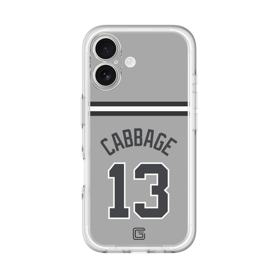 スリムプロテクションプレミアムケース［ 読売ジャイアンツ - #13 CABBAGE - ビジター ］