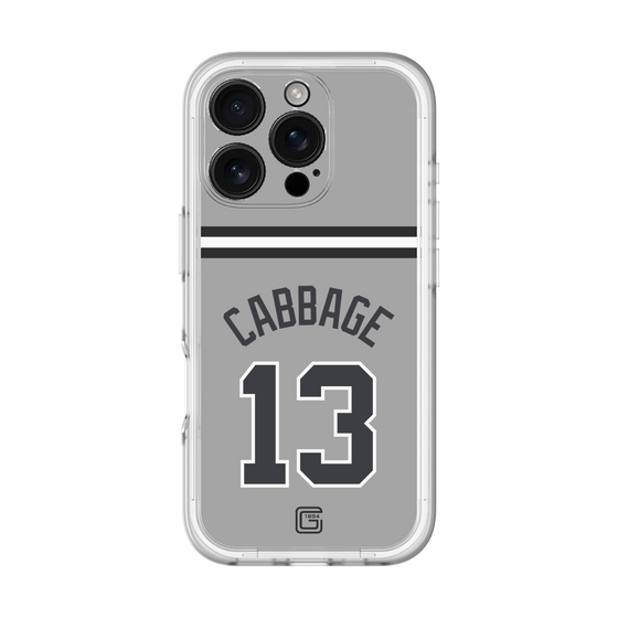 スリムプロテクションプレミアムケース［ 読売ジャイアンツ - #13 CABBAGE - ビジター ］