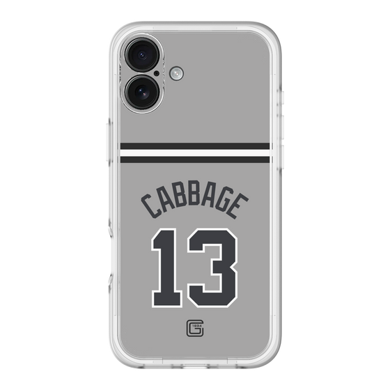 スリムプロテクションプレミアムケース［ 読売ジャイアンツ - #13 CABBAGE - ビジター ］
