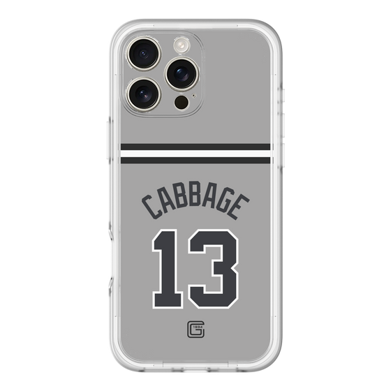 スリムプロテクションプレミアムケース［ 読売ジャイアンツ - #13 CABBAGE - ビジター ］