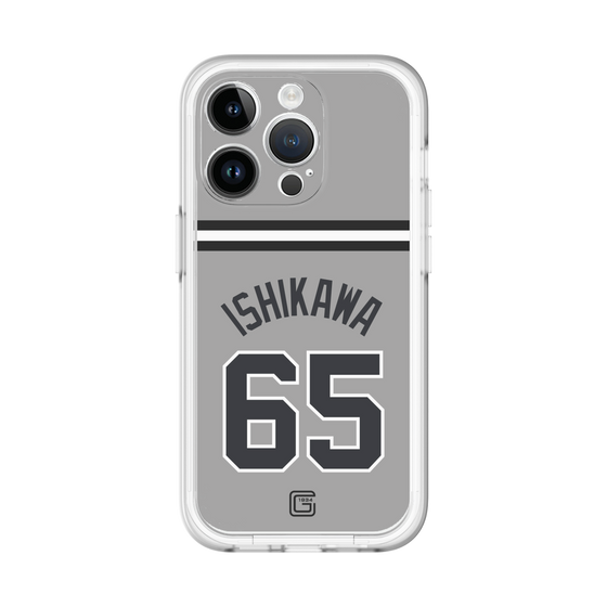 スリムプロテクションプレミアムケース［ 読売ジャイアンツ - #65 ISHIKAWA - ビジター ］