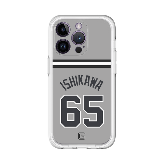 スリムプロテクションプレミアムケース［ 読売ジャイアンツ - #65 ISHIKAWA - ビジター ］