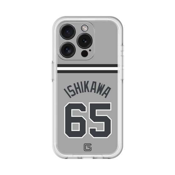 スリムプロテクションプレミアムケース［ 読売ジャイアンツ - #65 ISHIKAWA - ビジター ］