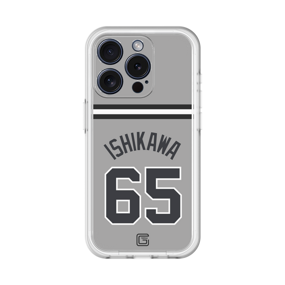 スリムプロテクションプレミアムケース［ 読売ジャイアンツ - #65 ISHIKAWA - ビジター ］