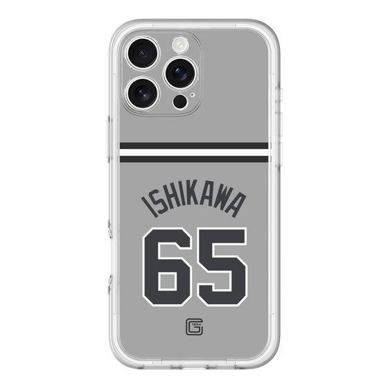 スリムプロテクションプレミアムケース［ 読売ジャイアンツ - #65 ISHIKAWA - ビジター ］