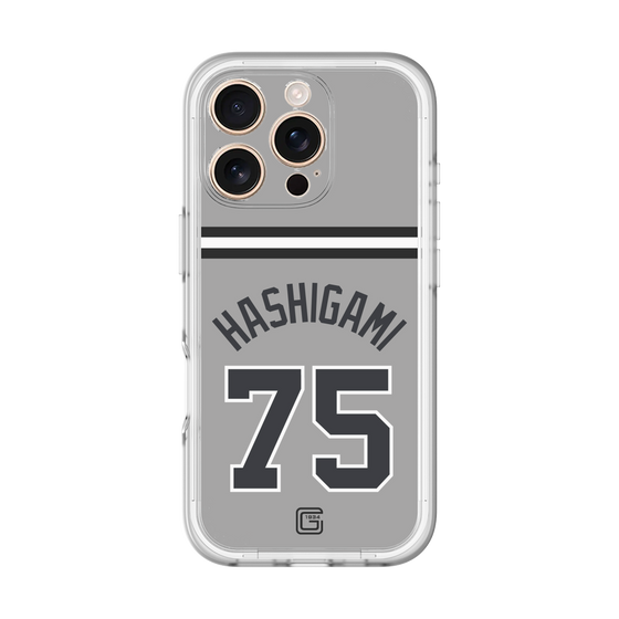 スリムプロテクションプレミアムケース［ 読売ジャイアンツ - #75 HASHIGAMI - ビジター ］