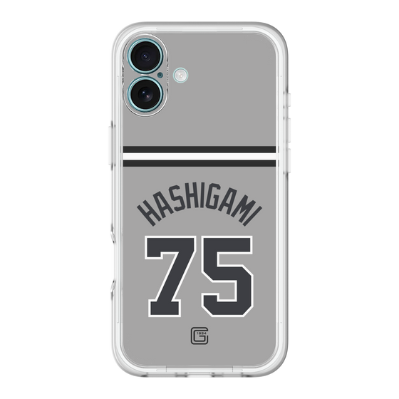 スリムプロテクションプレミアムケース［ 読売ジャイアンツ - #75 HASHIGAMI - ビジター ］