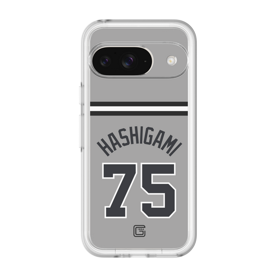 スリムプロテクションプレミアムケース［ 読売ジャイアンツ - #75 HASHIGAMI - ビジター ］