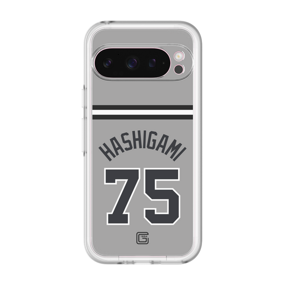 スリムプロテクションプレミアムケース［ 読売ジャイアンツ - #75 HASHIGAMI - ビジター ］