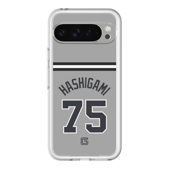 スリムプロテクションプレミアムケース［ 読売ジャイアンツ - #75 HASHIGAMI - ビジター ］