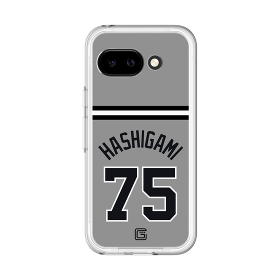 スリムプロテクションプレミアムケース［ 読売ジャイアンツ - #75 HASHIGAMI - ビジター ］