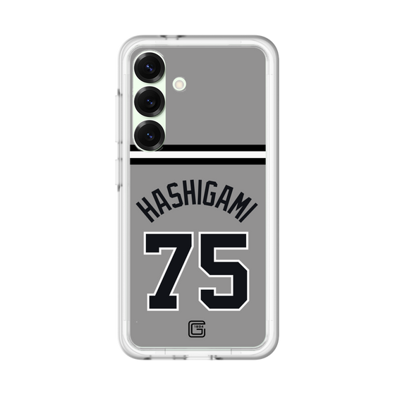 スリムプロテクションプレミアムケース［ 読売ジャイアンツ - #75 HASHIGAMI - ビジター ］