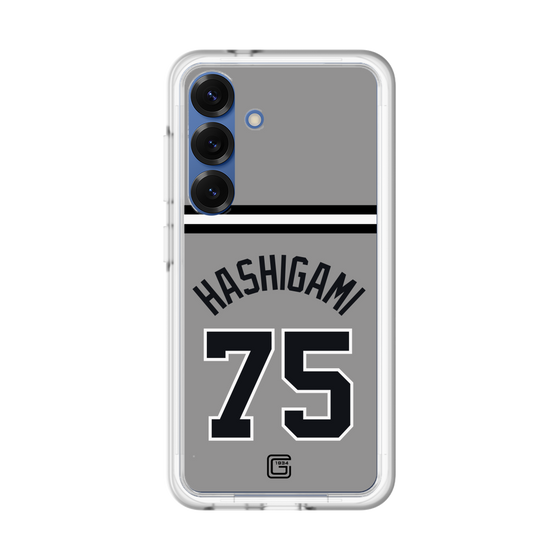 スリムプロテクションプレミアムケース［ 読売ジャイアンツ - #75 HASHIGAMI - ビジター ］