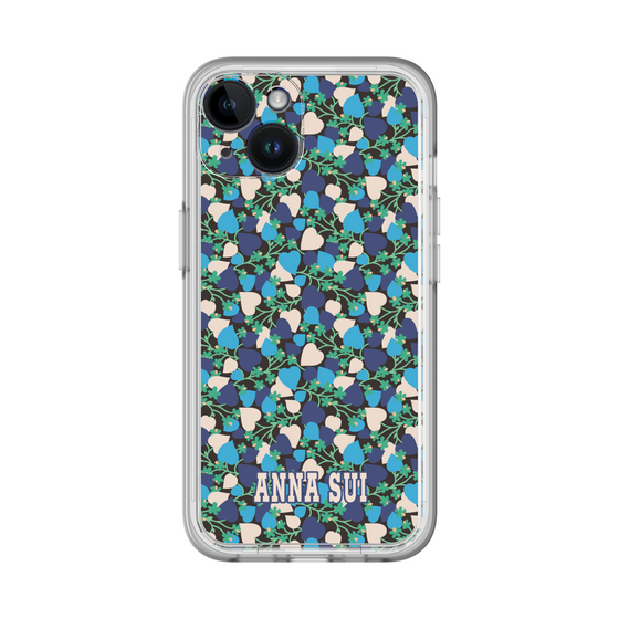 スリムプロテクションプレミアムケース［ ANNA SUI - HEARTS VINE - BLUE ］