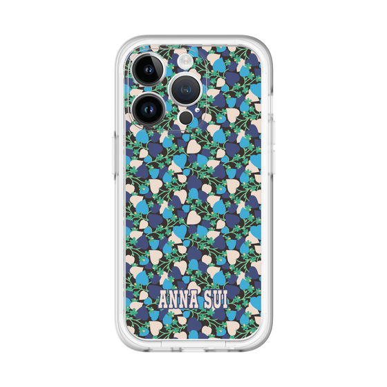 スリムプロテクションプレミアムケース［ ANNA SUI - HEARTS VINE - BLUE ］