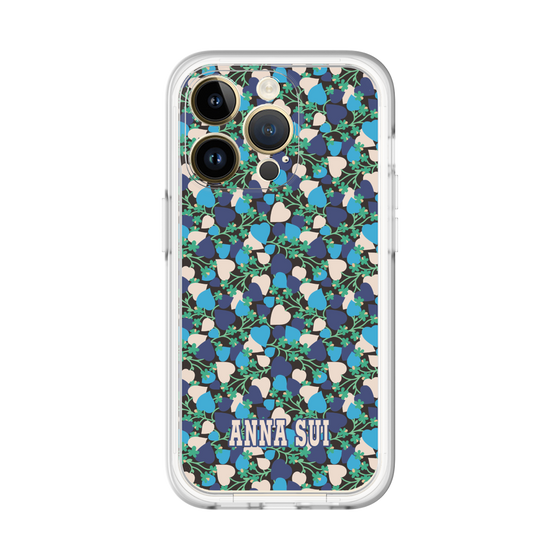 スリムプロテクションプレミアムケース［ ANNA SUI - HEARTS VINE - BLUE ］