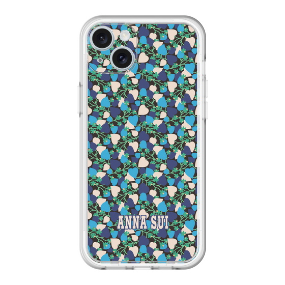 スリムプロテクションプレミアムケース［ ANNA SUI - HEARTS VINE - BLUE ］